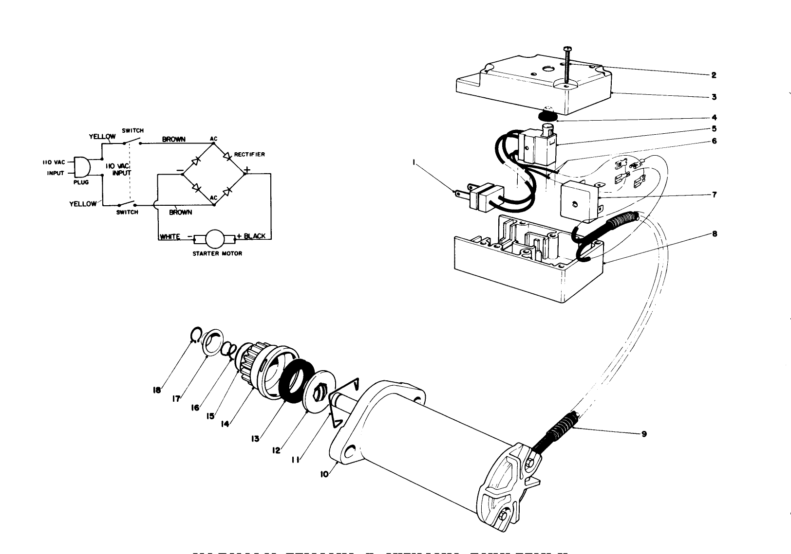 Starter Motor & Switch Assembly