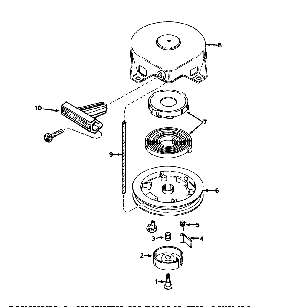 Shroud & Rewind Starter No. 590537 (engine Model Ah520 Type 1603a)