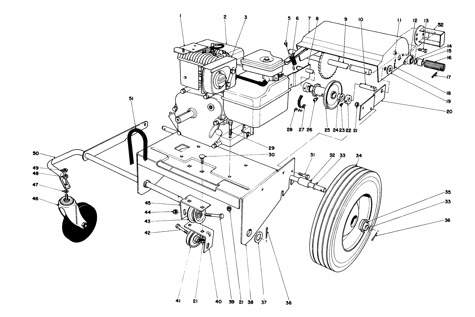 Engine And Base Assembly (model 62923)