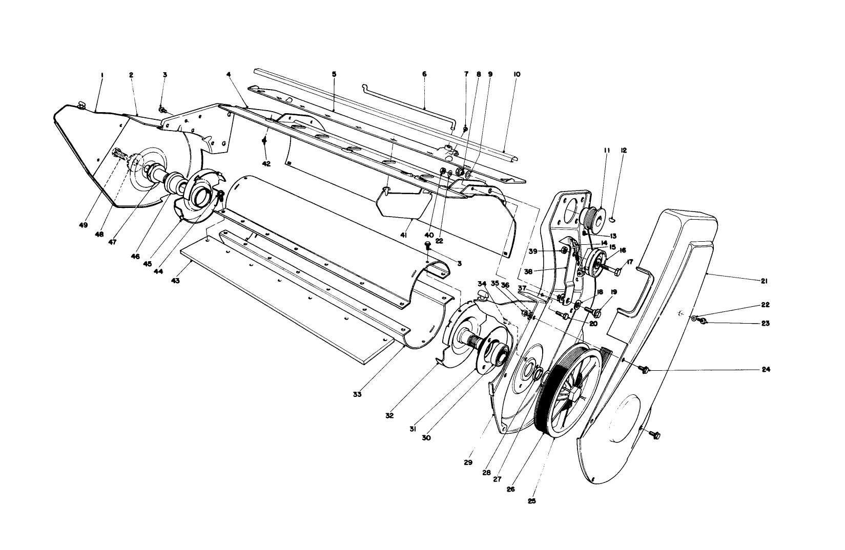 Lower Main Frame Assembly (model 38120 & 38130)