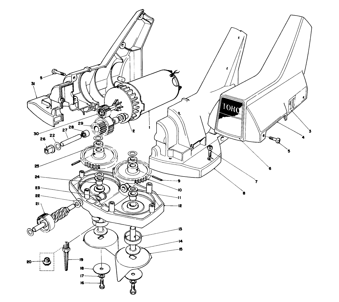 MOTOR AND GEAR HOUSING ASSEMBLY