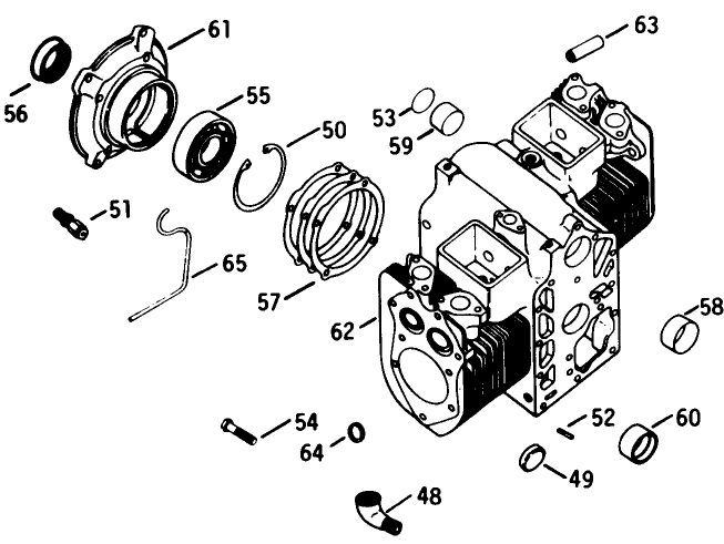 Crankcase-Engine Kohler No. K582qs Type No. Pc-36273a