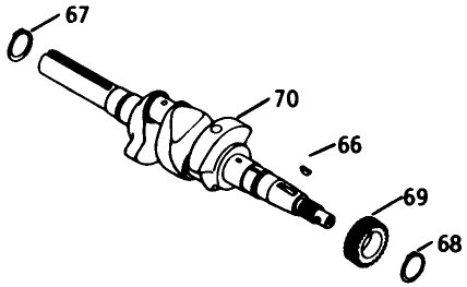 Crankshaft-Engine Kohler No. K582qs Type No. Pc-36273a