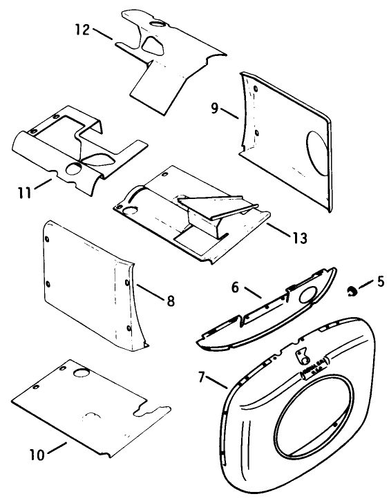 Baffles & Shroud-Engine Kohler Model No. K582qs Type No. Pc-36273a