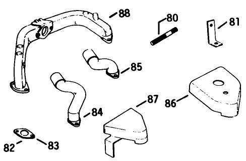 Intake & Exhaust Manifolds-Engine Kohler Model No. K582qs Type No. Pc-36273a