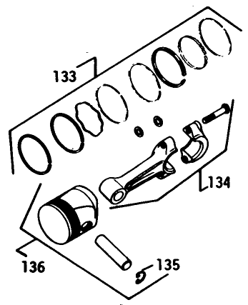 Piston & Rod-Engine Kohler No. K582qs Type No. Pc-36273a