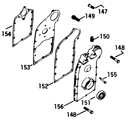 Gear Cover-Engine Kohler No. K582qs Type No. Pc-36273a
