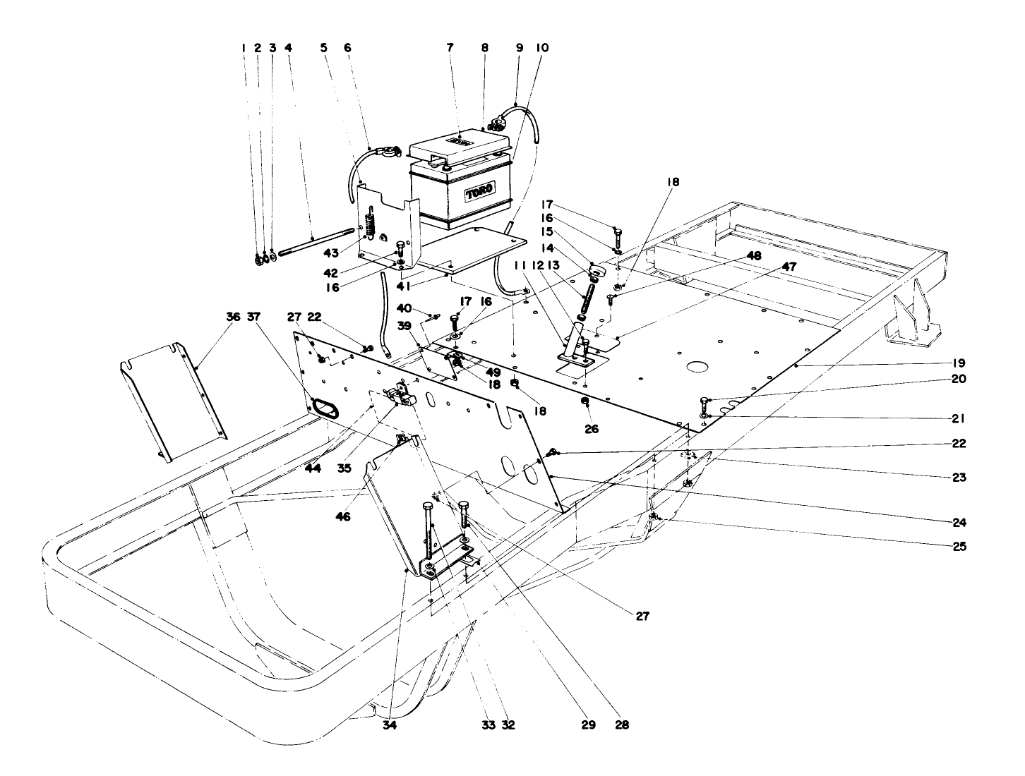 Toe Board And Battery Assembly