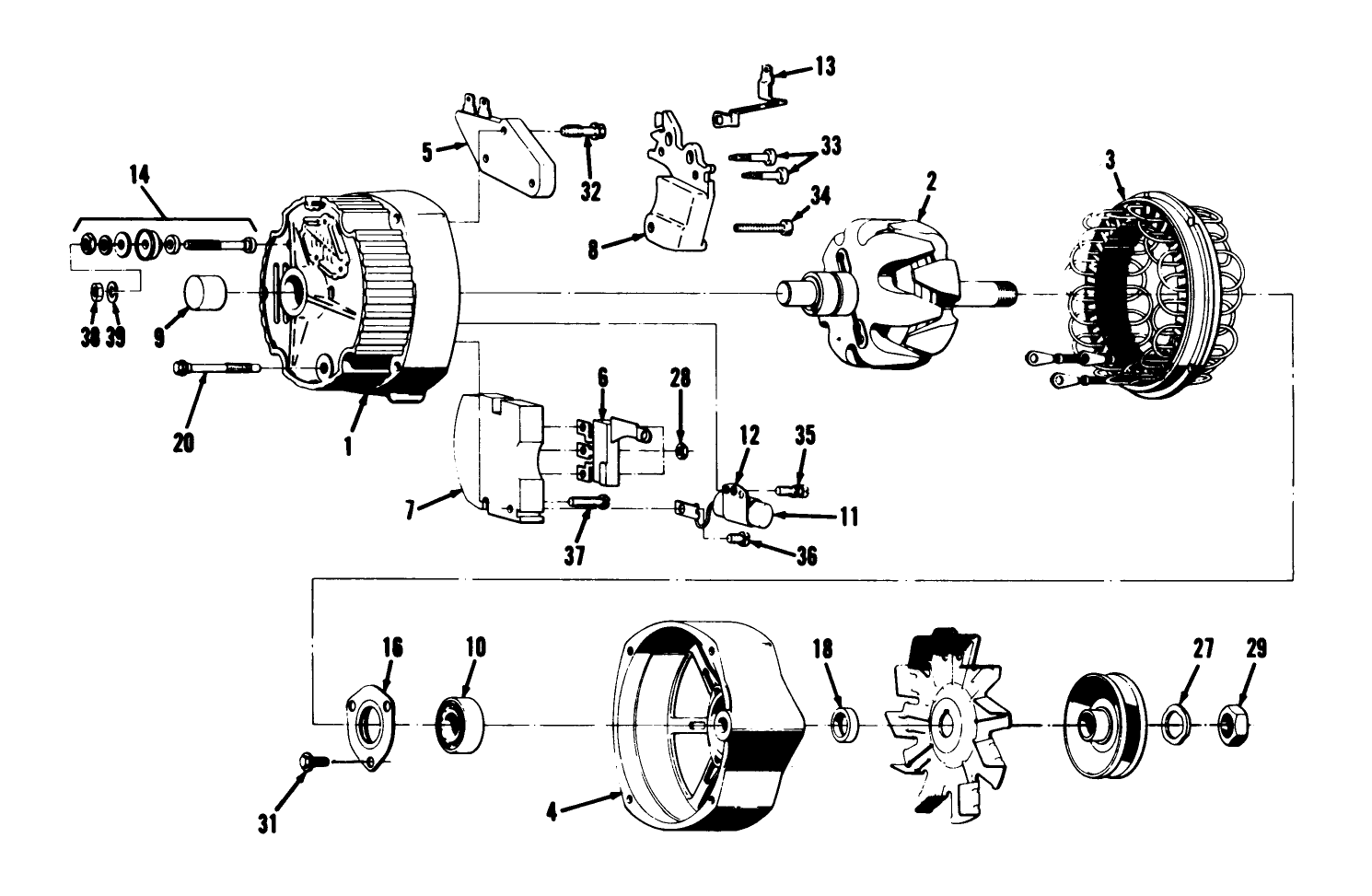 42 Amp. Alternator Assembly No. 39-7370