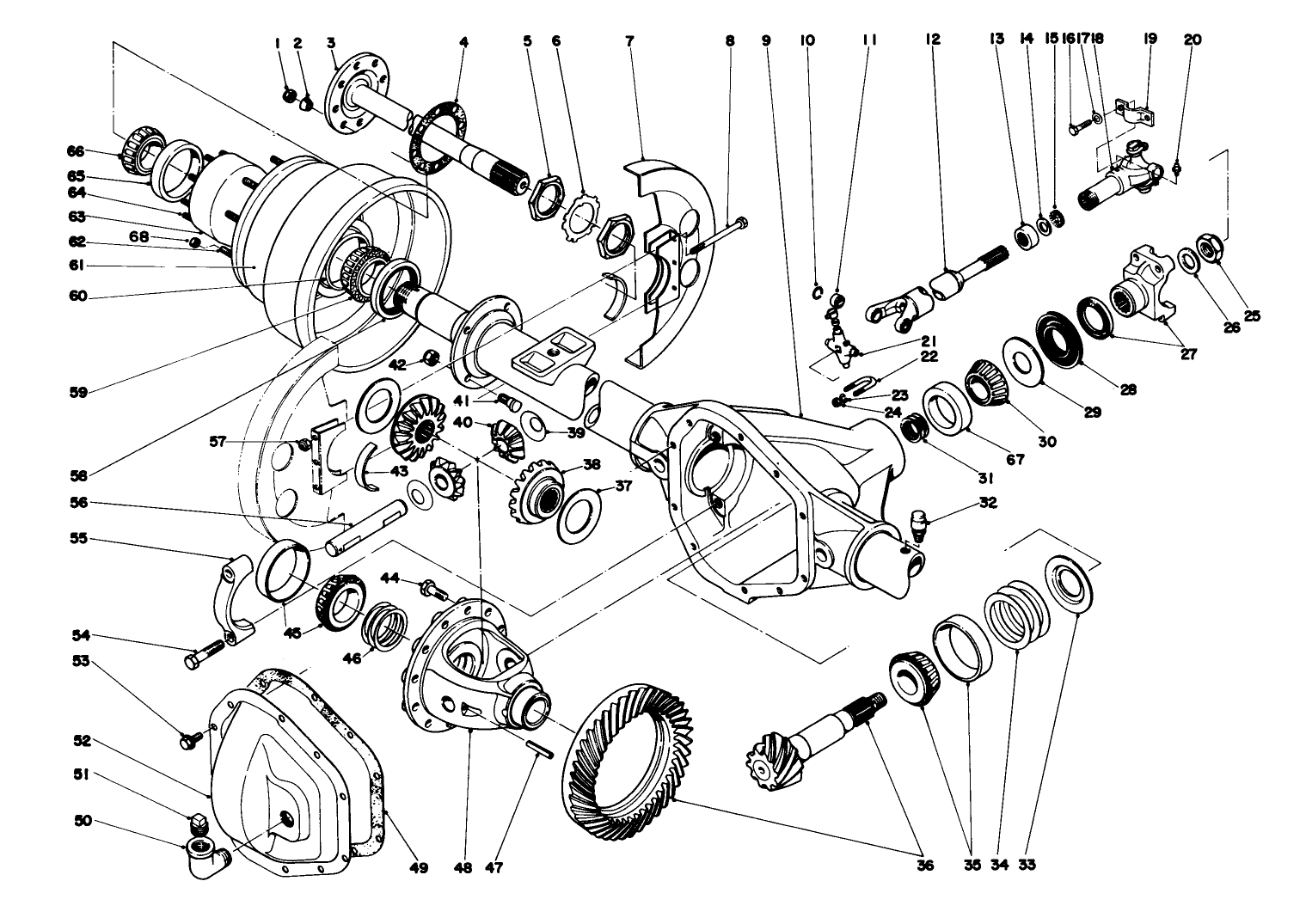 Rear Axle (36-9830) And Drive Line (36-9250)