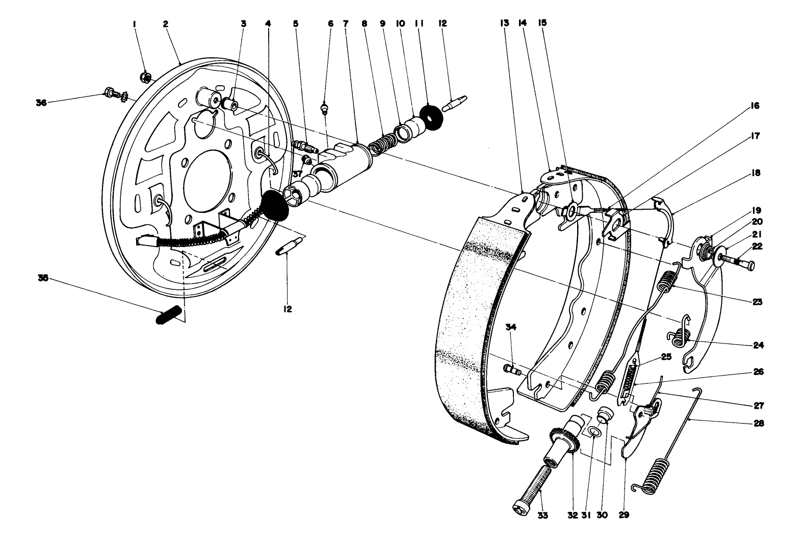 Rear Brake Assembly (37-1010 R.h. & 37-1020 L.h.)