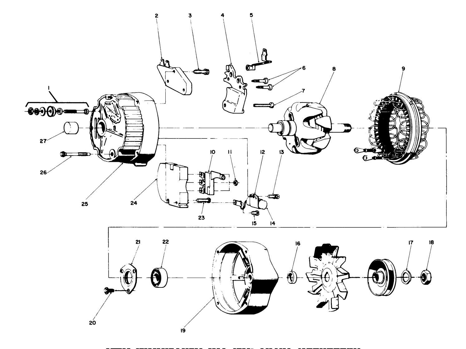 Cab Mounting Kit No. 70157 (continued) 61 Amp Alternator Assembly No. 39-7400