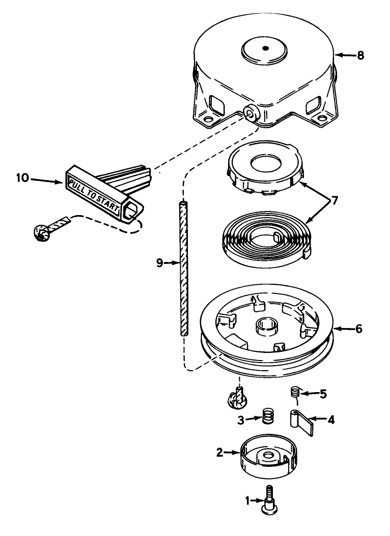 Shroud & Rewind Starter No. 590537