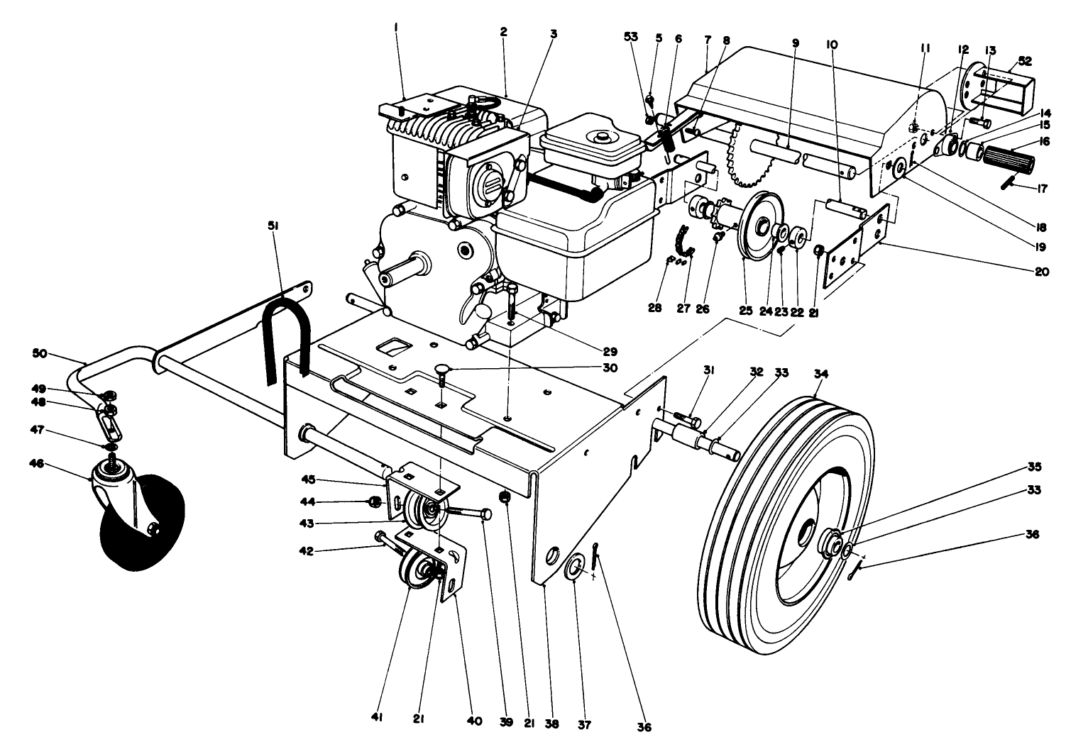 Engine And Base Assembly (model 62923)