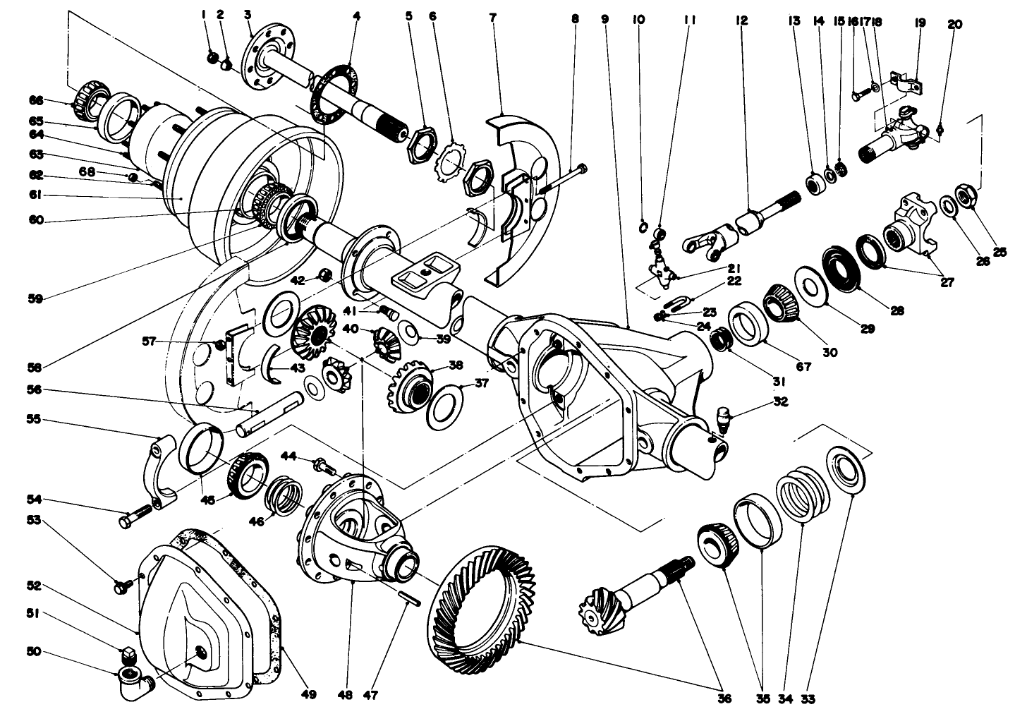 Rear Axle (36-9830) And Drive Line (36-9490)