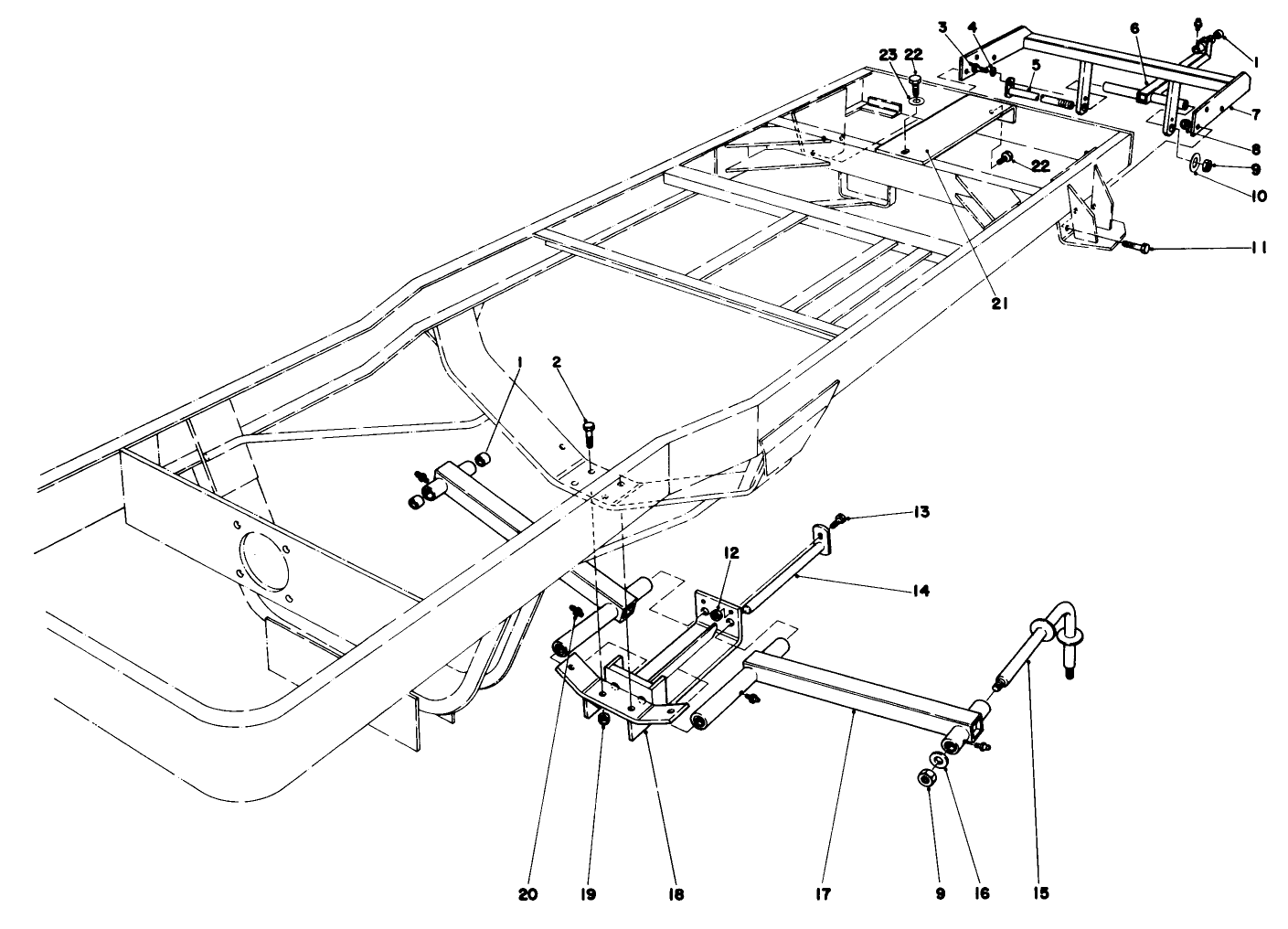 Drawbar Assembly No. 1, 2 And 3 Position