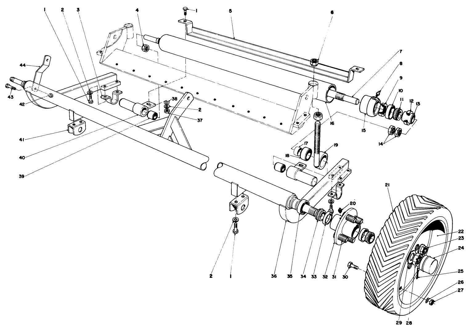 Carrier Frame And Roller Assembly