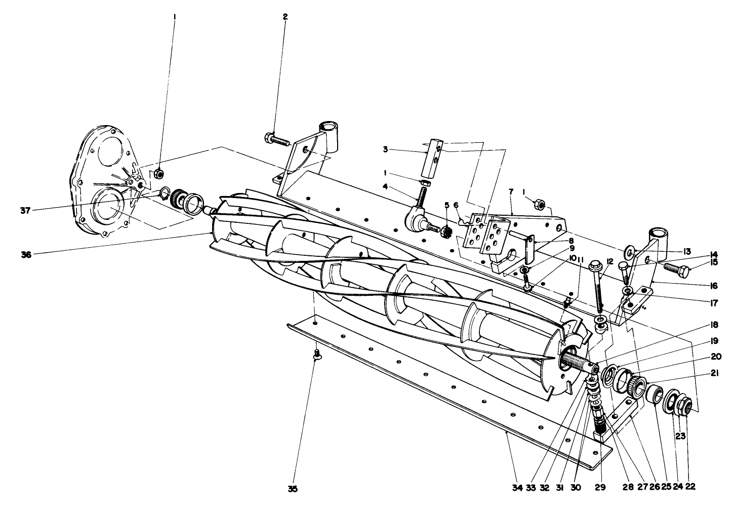 Reel And Bed Bar Assembly