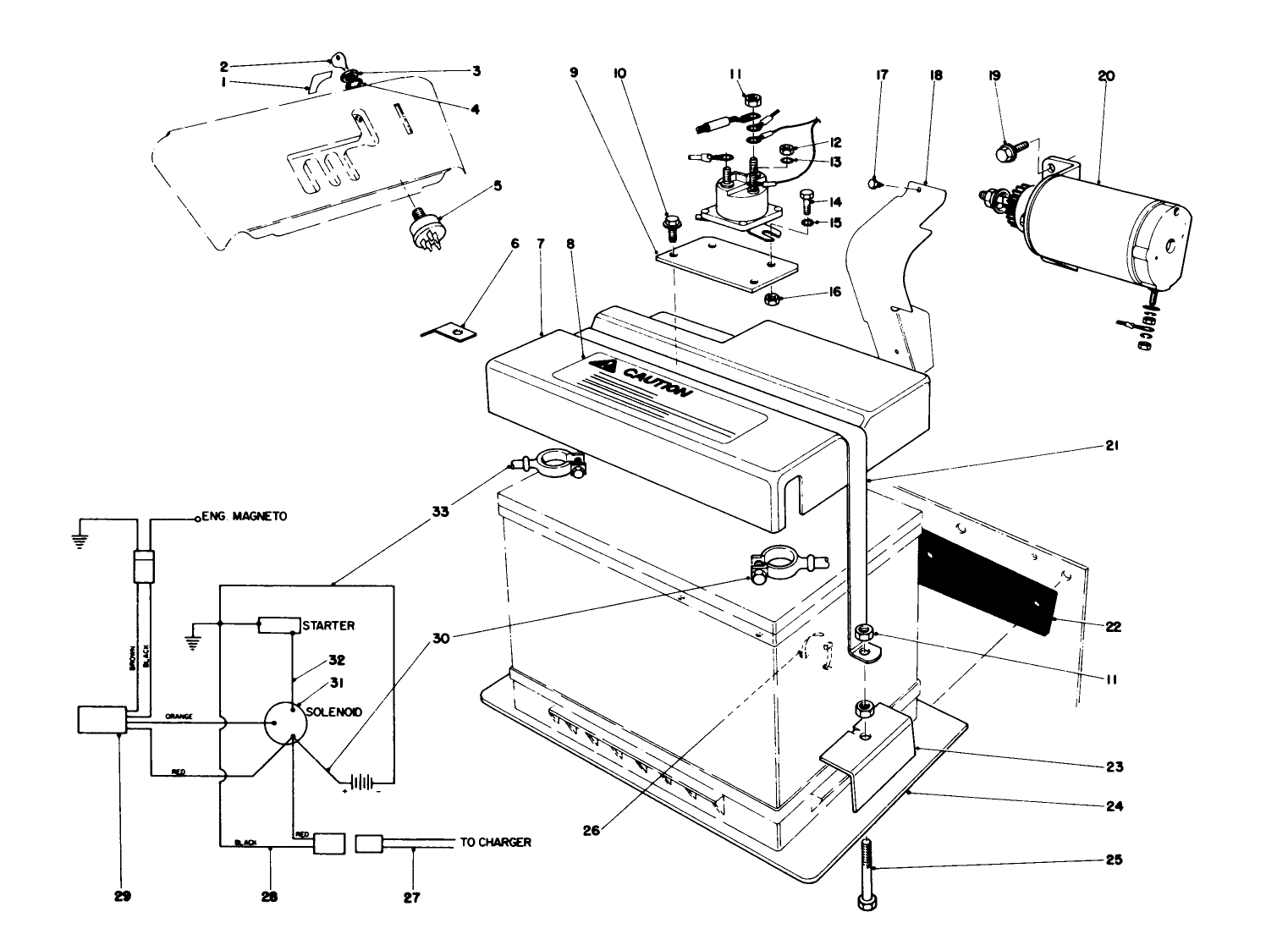 12 Volt Starting Motor Kit 37-4640 (optional)