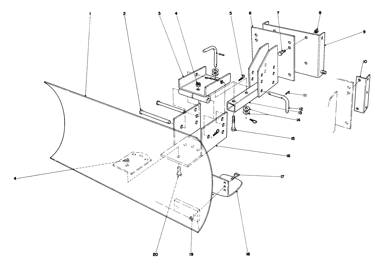 Grader Blade Assembly (model No. 59099) (optional)