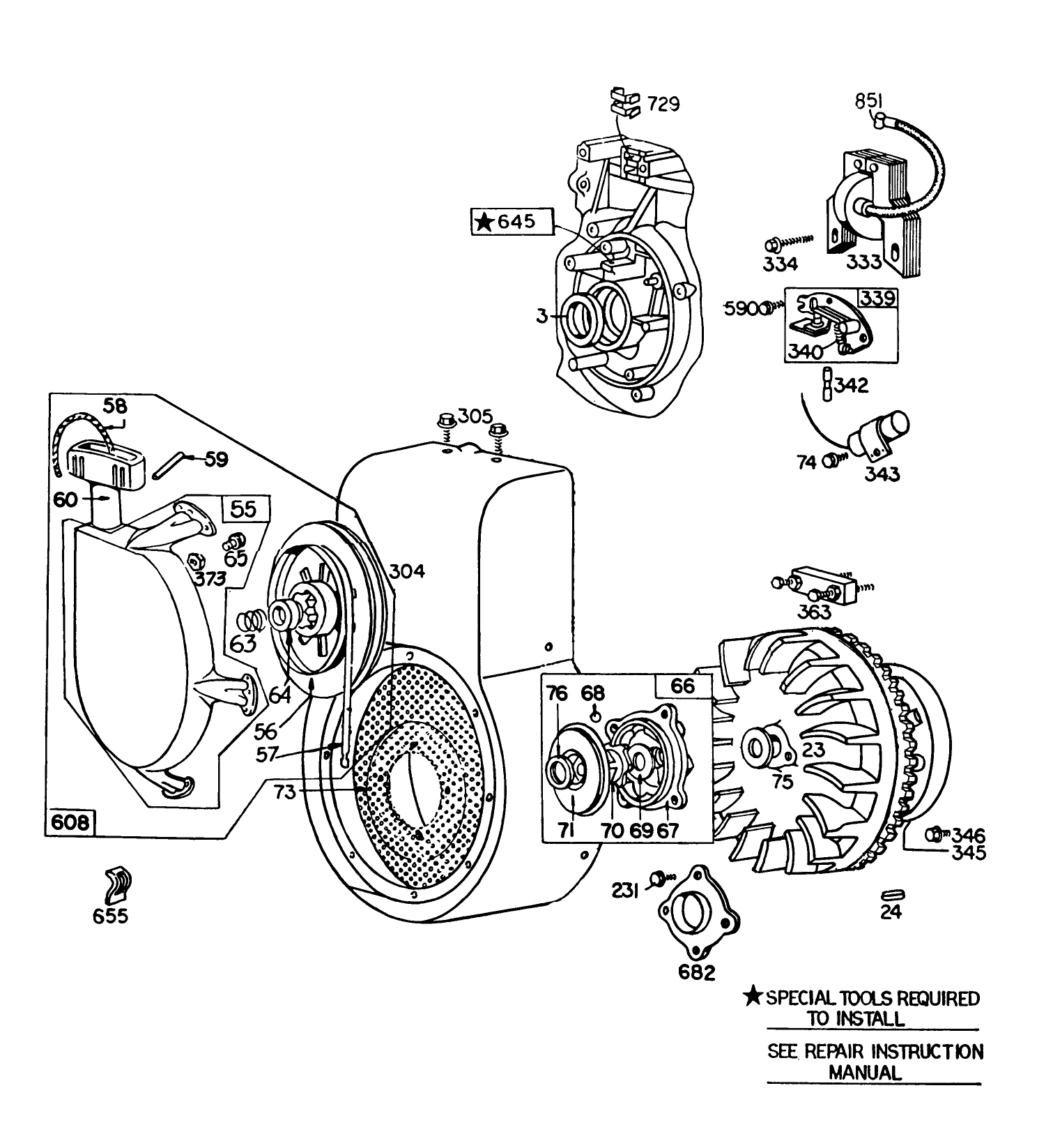 Engine Briggs & Stratton Model No. 252416-0190-01