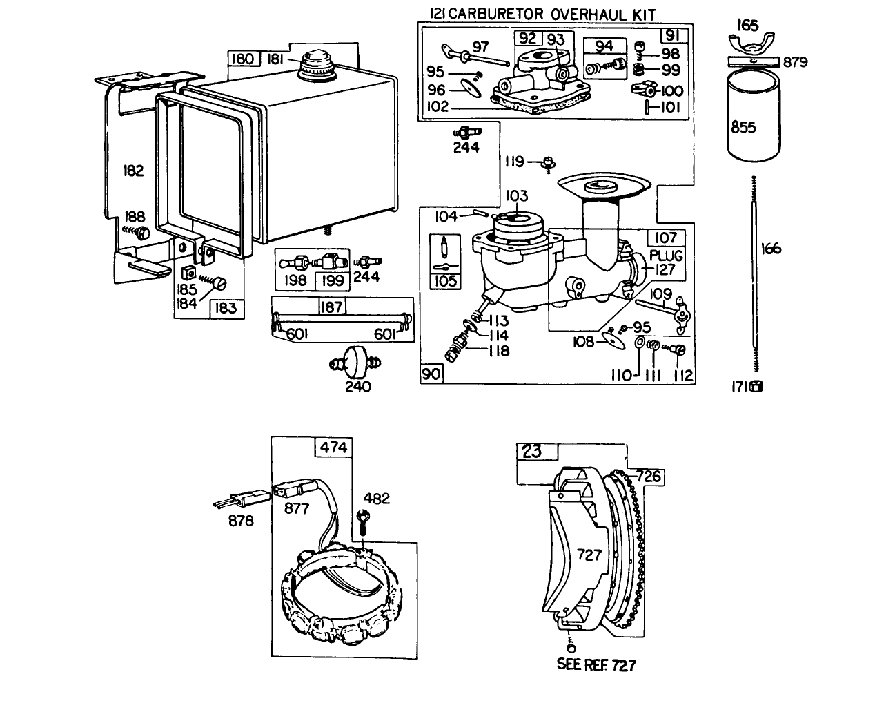 Engine Briggs & Stratton Model No. 252416-0190-01
