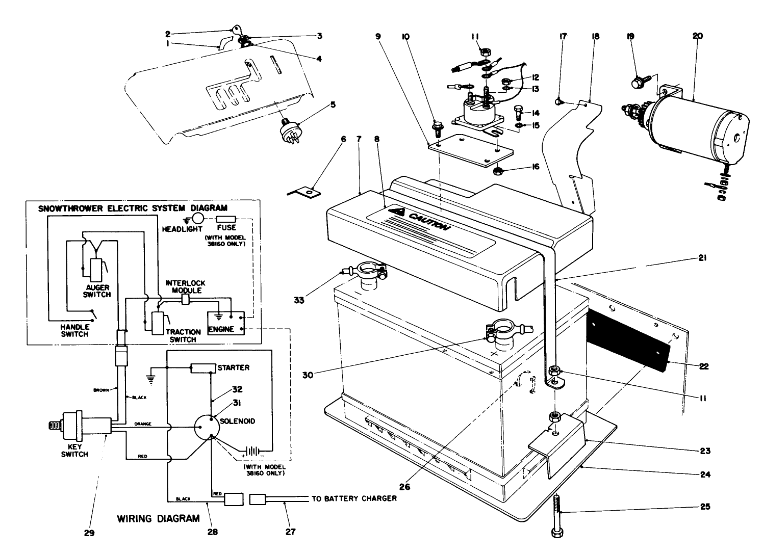 12 Volt Starting Motor Kit 37-4640 (optional)