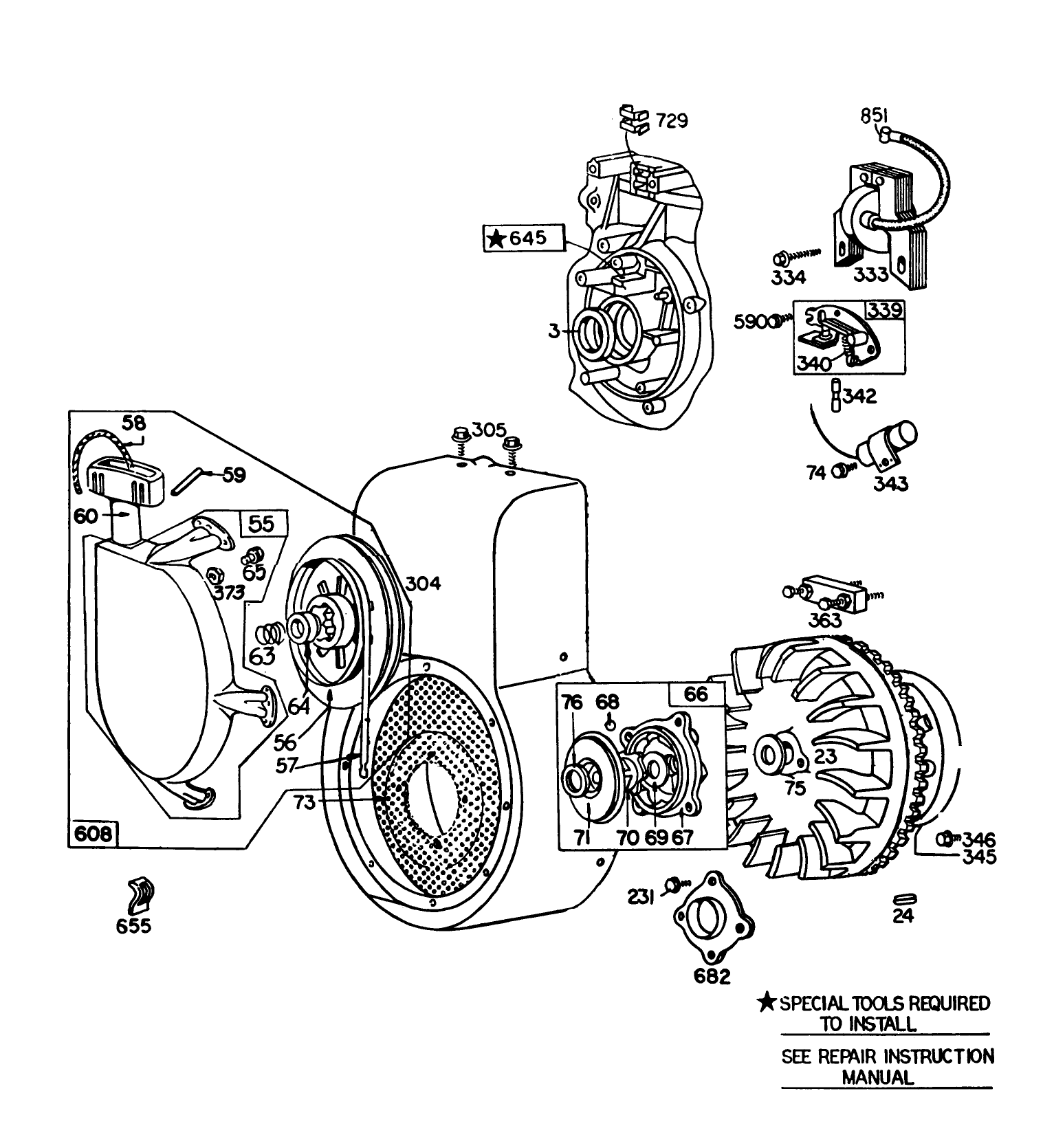 Engine Briggs & Stratton Model No. 252416-0190-01