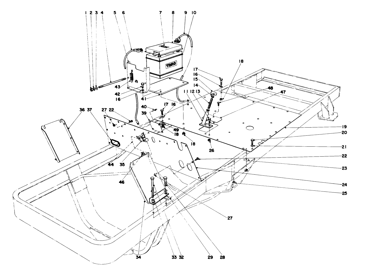 Toe Board And Battery Assembly