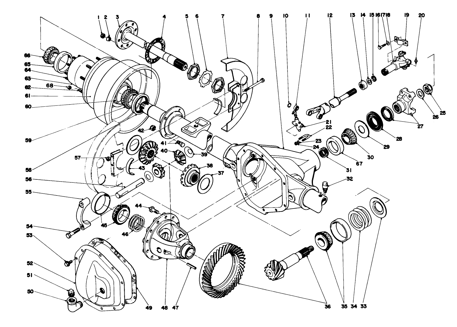 Rear Axle (36-9830) And Drive Line (36-9250)