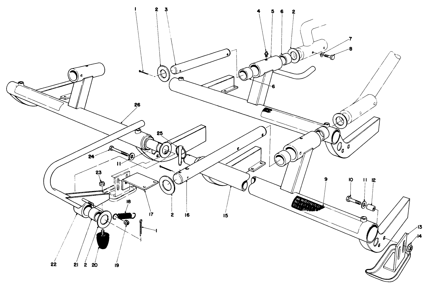 Carrier Frame And Extension Rod Assembly