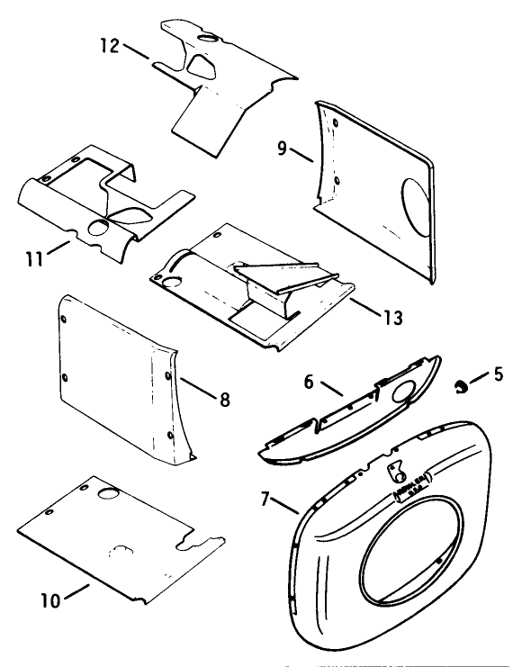 Baffles & Shroud-Engine Kohler Model No. K582qs Type No. Pc-36273a