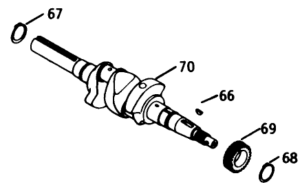 Crankshaft-Engine Kohler Model No. K582qs Type No. Pc-36273a