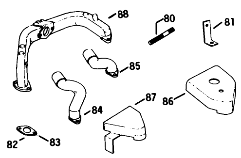 Intake & Exhaust Manifolds-Engine Kohler Model No. K582qs Type No. Pc-36273a