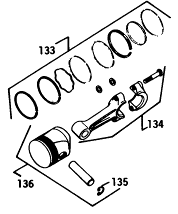 Piston & Rod-Engine Kohler Model No. K582qs Type No. Pc-36273a