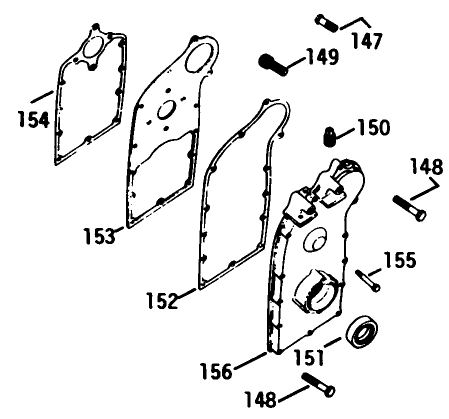 Gear Cover-Engine Kohler Model No. K582qs Type No. Pc-36273a