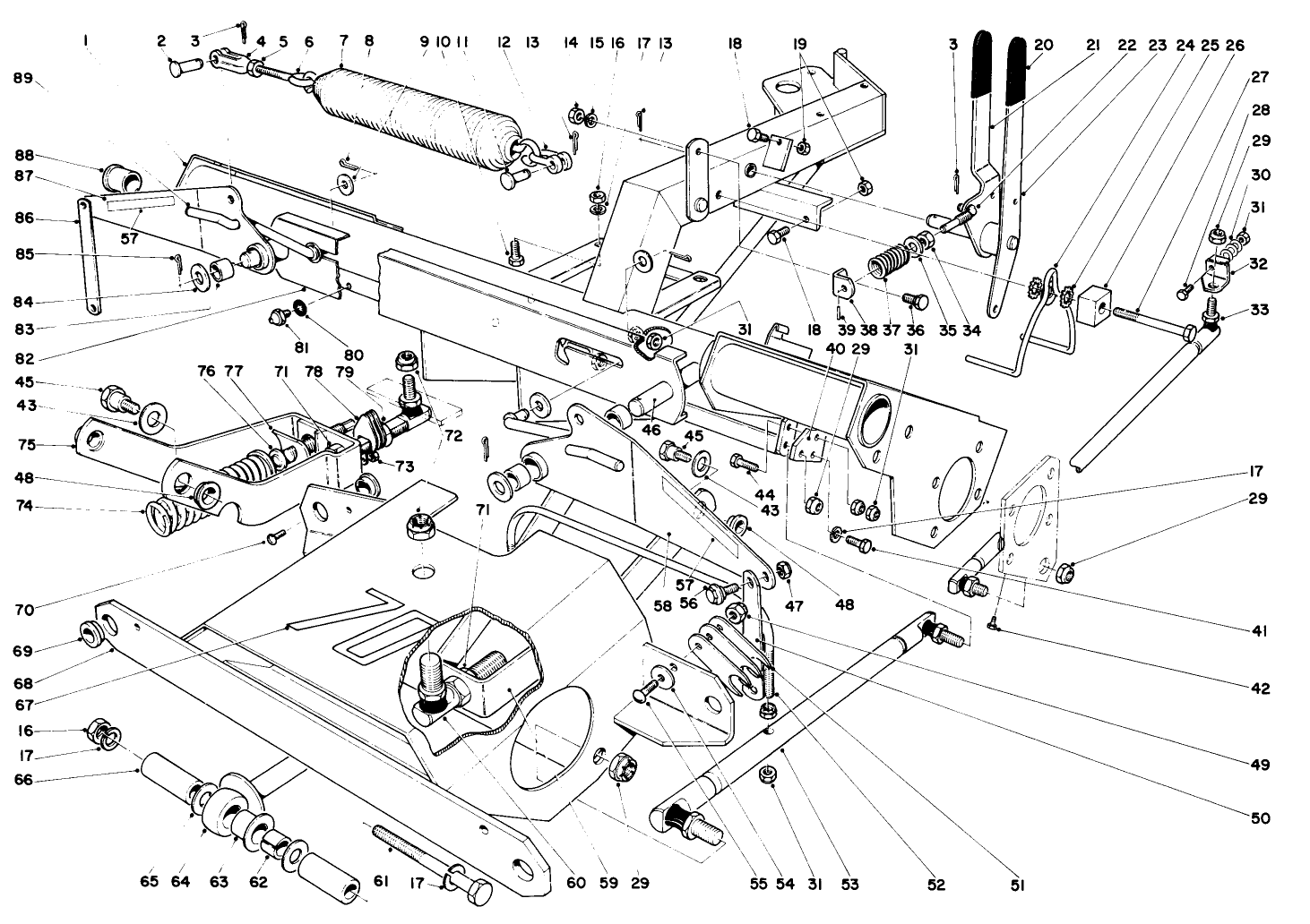 Main Frame And Counterbalance Assembly