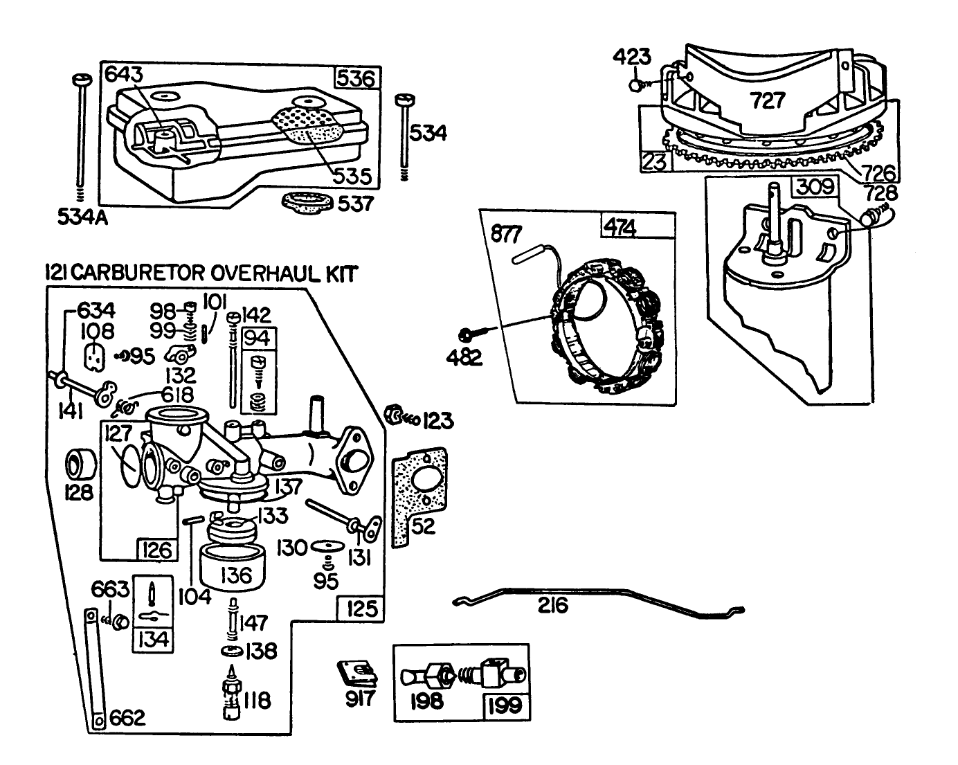 Engine Briggs & Stratton Model 252707-0230-01 (model 57360)