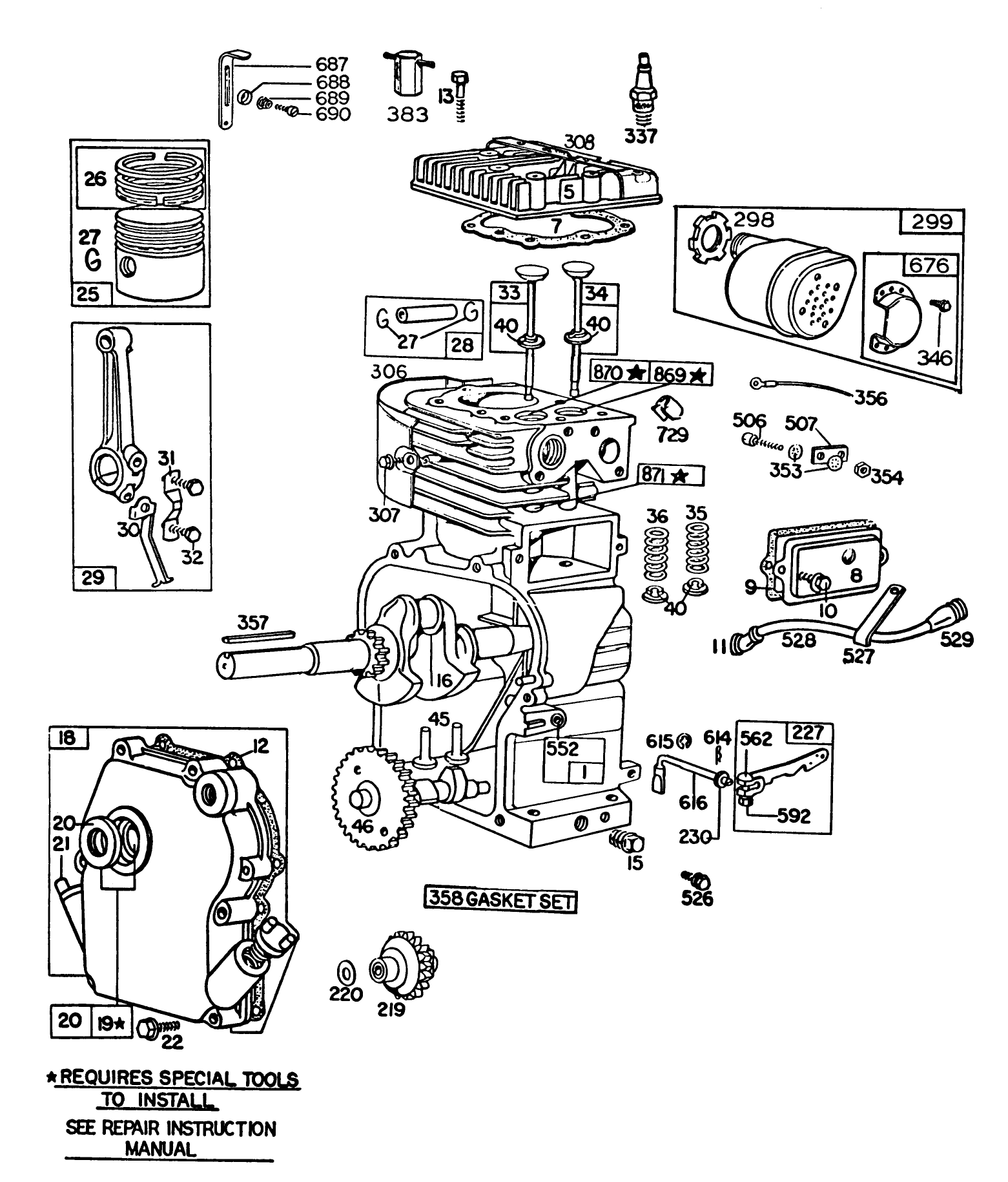 Engine Briggs & Stratton Model 112202-0135-01
