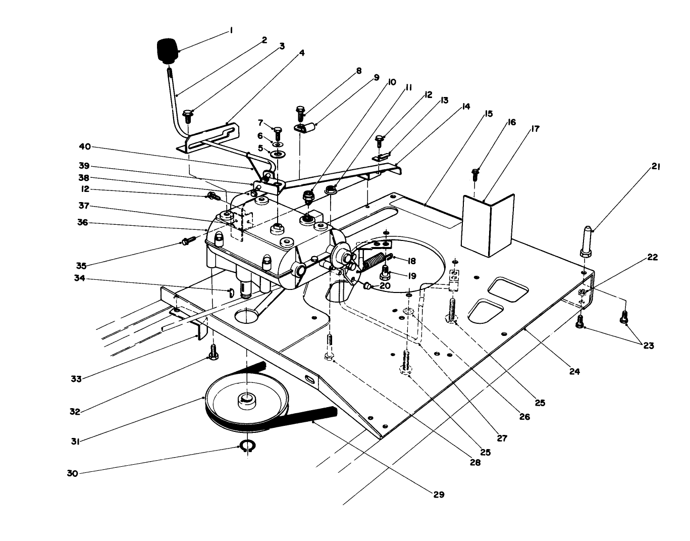 Engine Plate And Shift Assembly