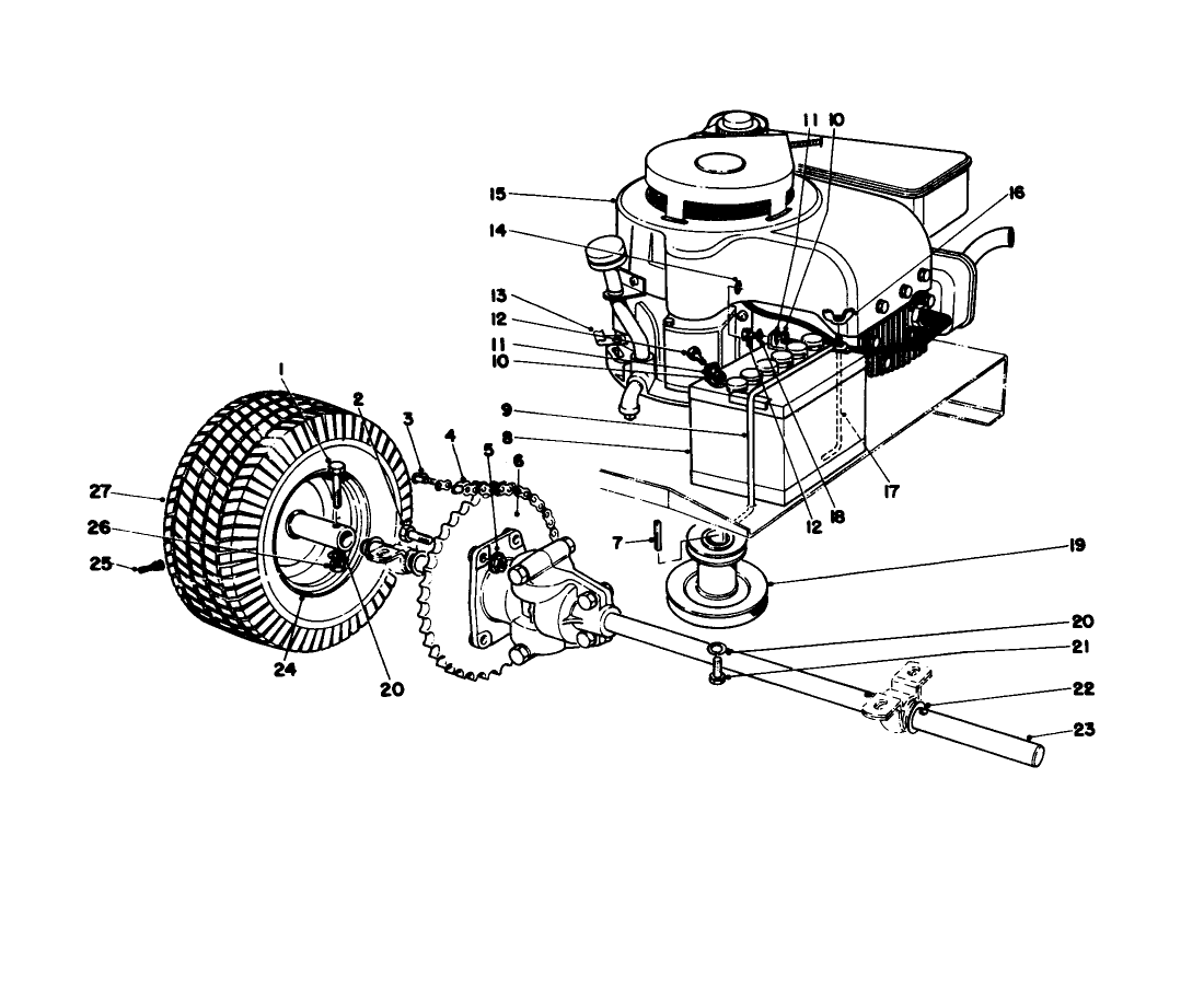 Engine And Axle Assembly