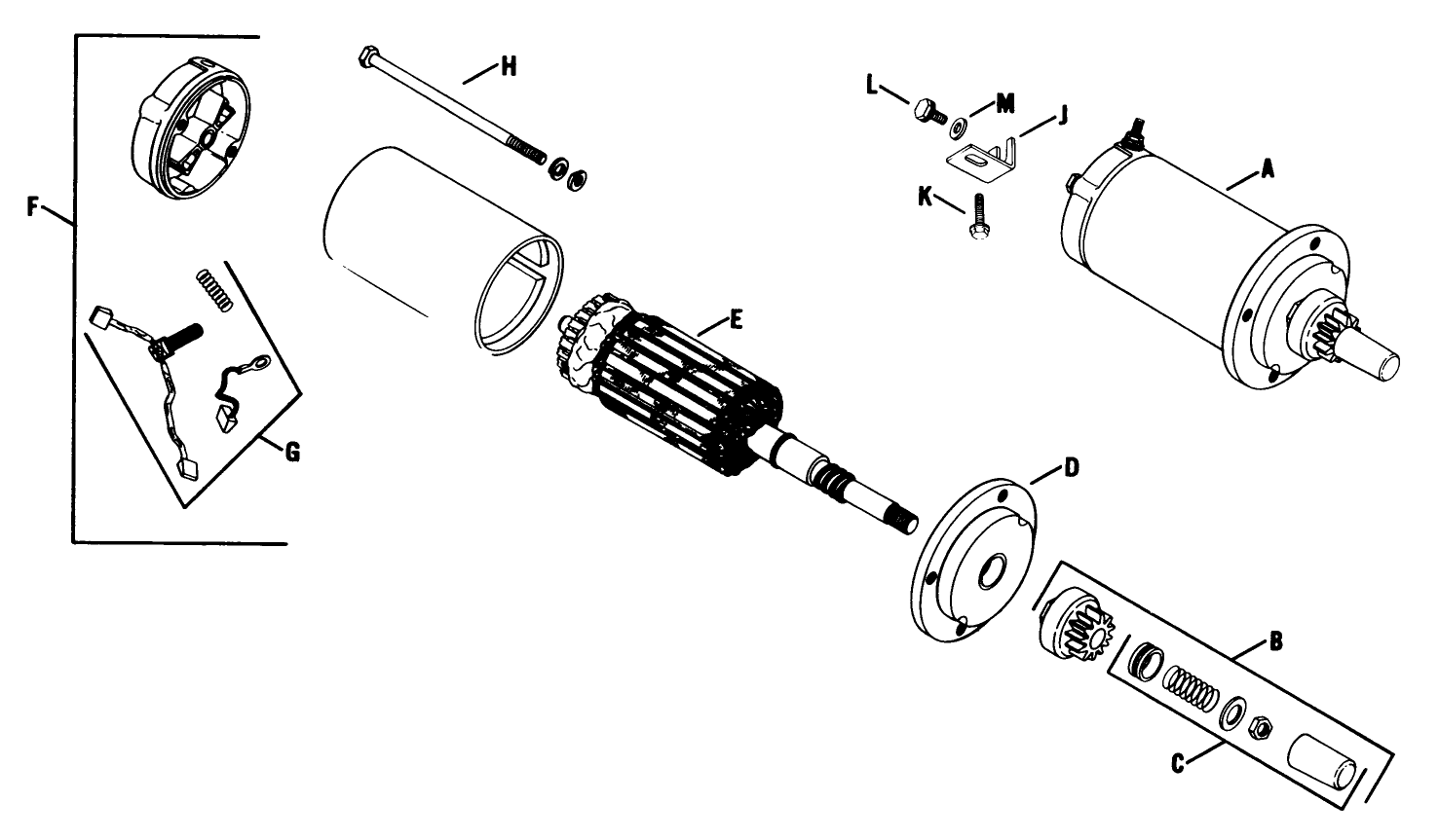Electric Starter Assembly Engine Kohler Model No. K582qs Type No. Ps-36315