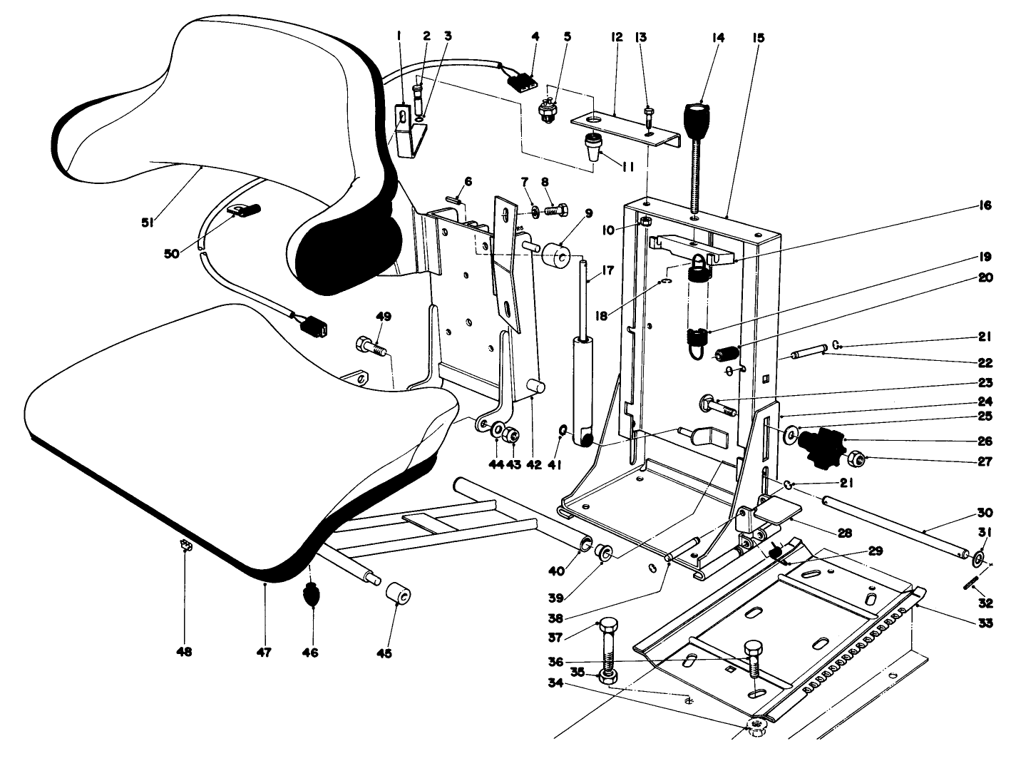 Suspension Seat Kit Model No. 03542 (optional)