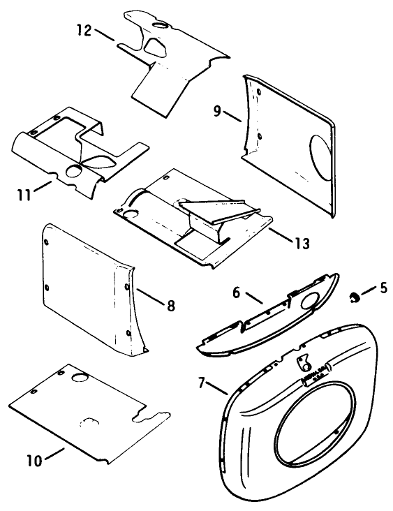 Engine Kohler Model No. K582qs Type No. Ps-36315baffles & Shroud-Group 2