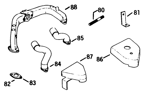 Engine Kohler Model No. K582qs Type No. Ps-36315 Intake & Exhaust Manifolds-Group 12