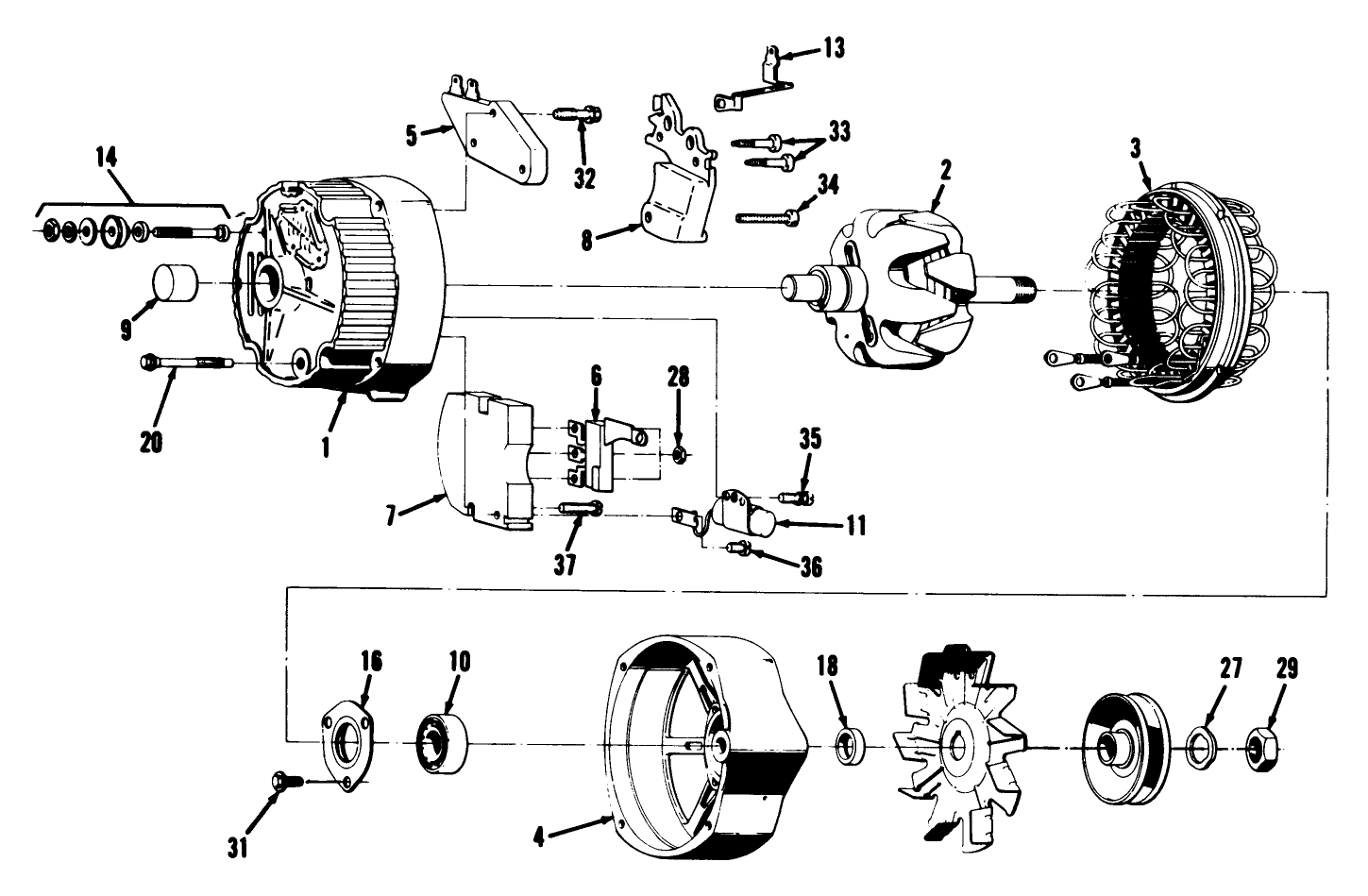42 Amp Alternator Assembly No. 47-5900