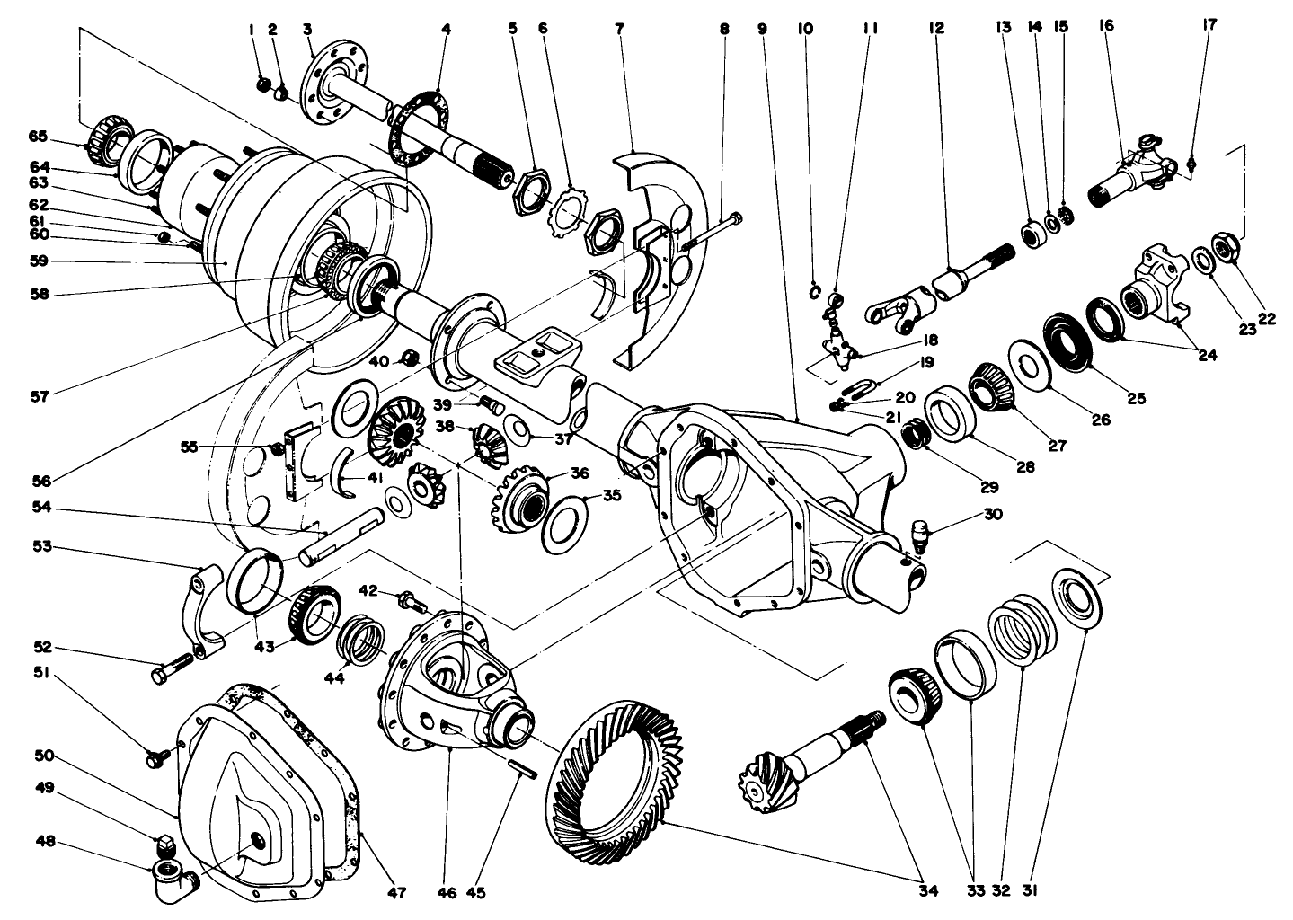 Rear Axle (36-9830) And Drive Line (44-1430)