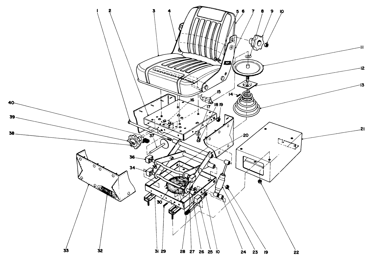 Seat Assembly (46-3440) & Suspension Assembly (46-3430)