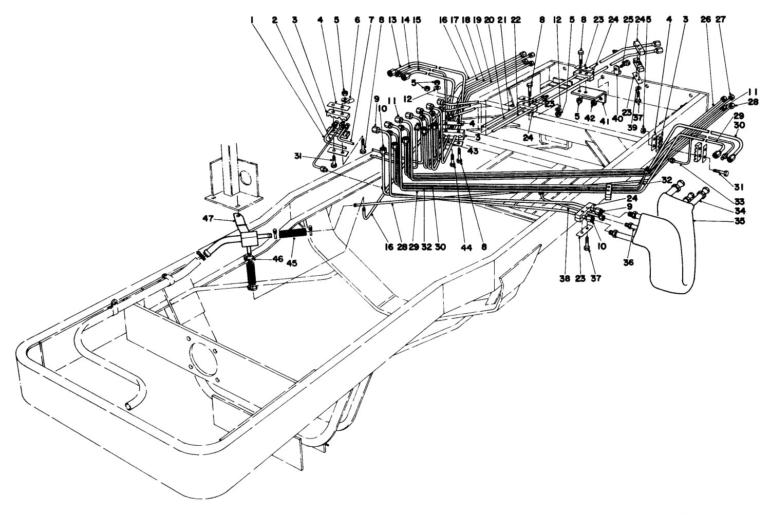 Cutting Unit Md Motor Return And Drain Lines