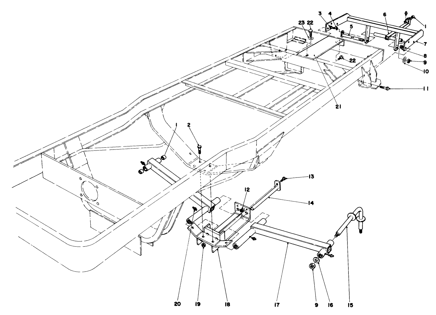 Drawbar Assembly No. 1, 2 And 3 Position